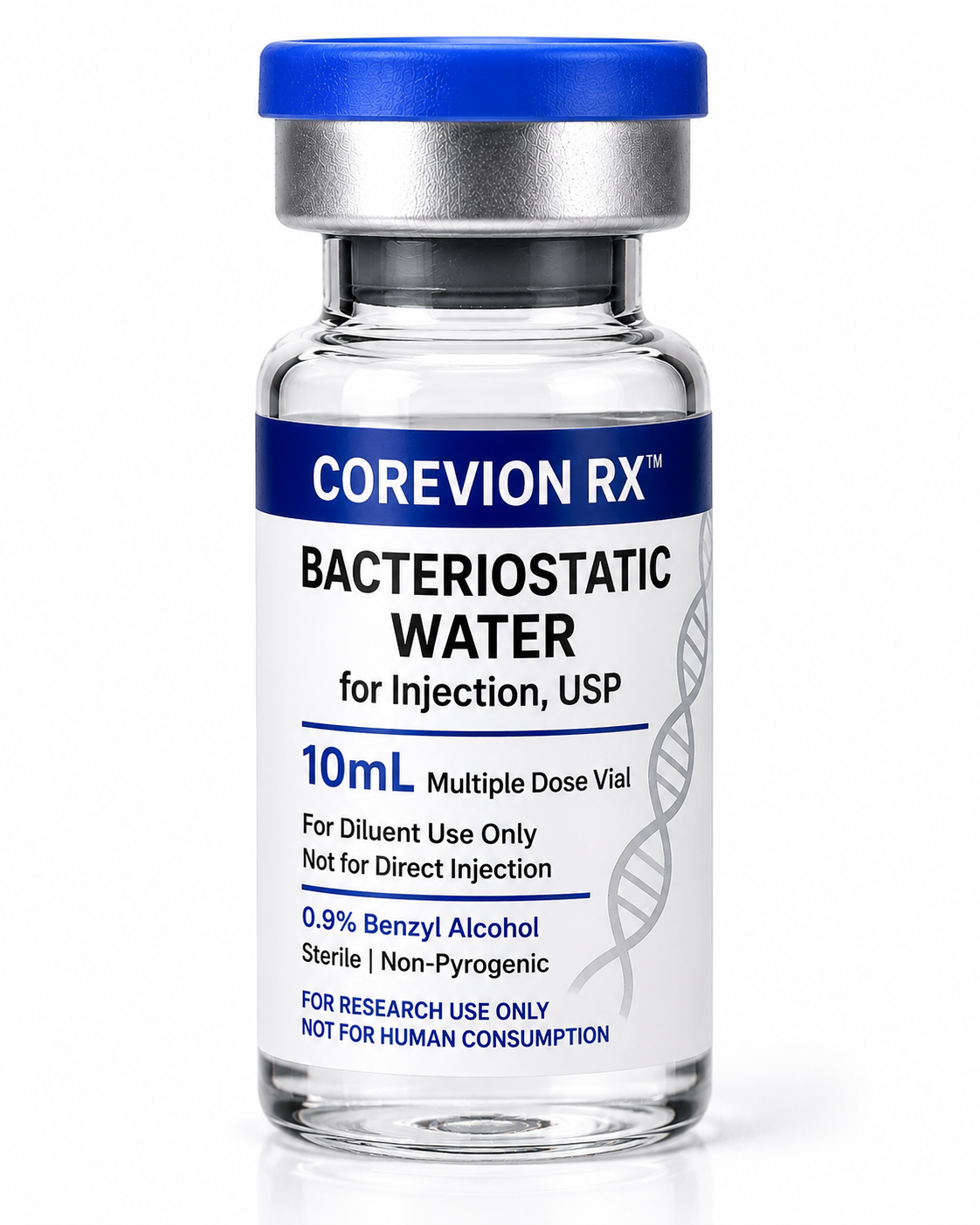 Bacteriostatic Water 10mL research peptide vial