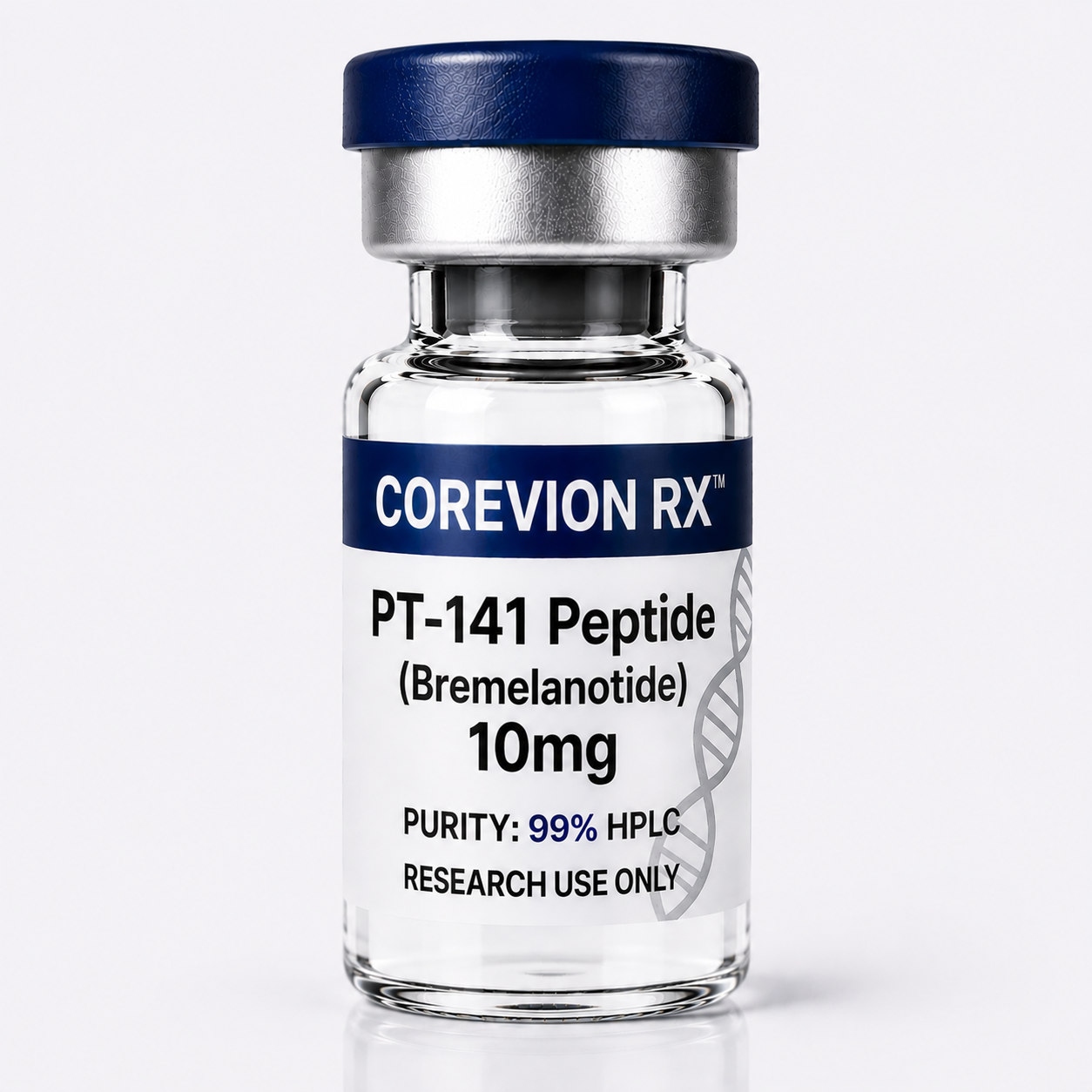 PT-141 Peptide (Bremelanotide) 10mg research peptide vial